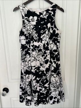 Black and White Floral Dress